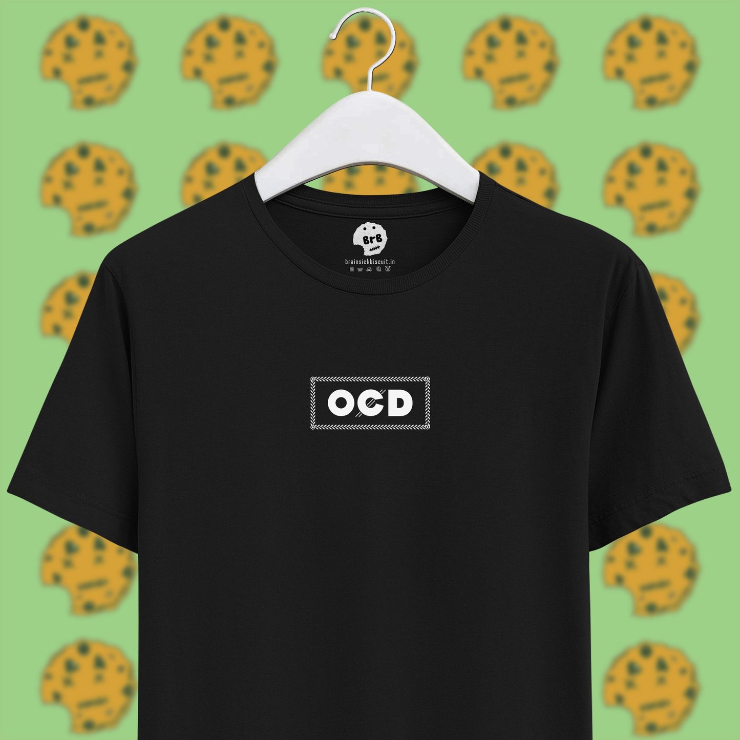 ocd ocb pun rolling paper joke on half sleeves tshirt black