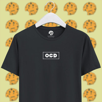 ocd ocb pun rolling paper joke on half sleeves tshirt grey