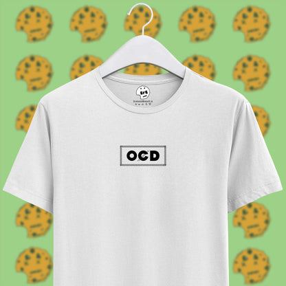 ocd ocb pun rolling paper joke on half sleeves tshirt white