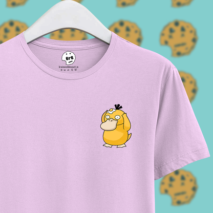 psyduck with omlette on head on baby pink unisex half sleeves t-shirt