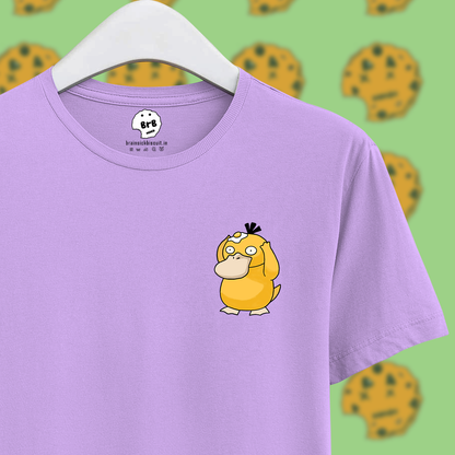 psyduck with omlette on head on lavender unisex half sleeves t-shirt