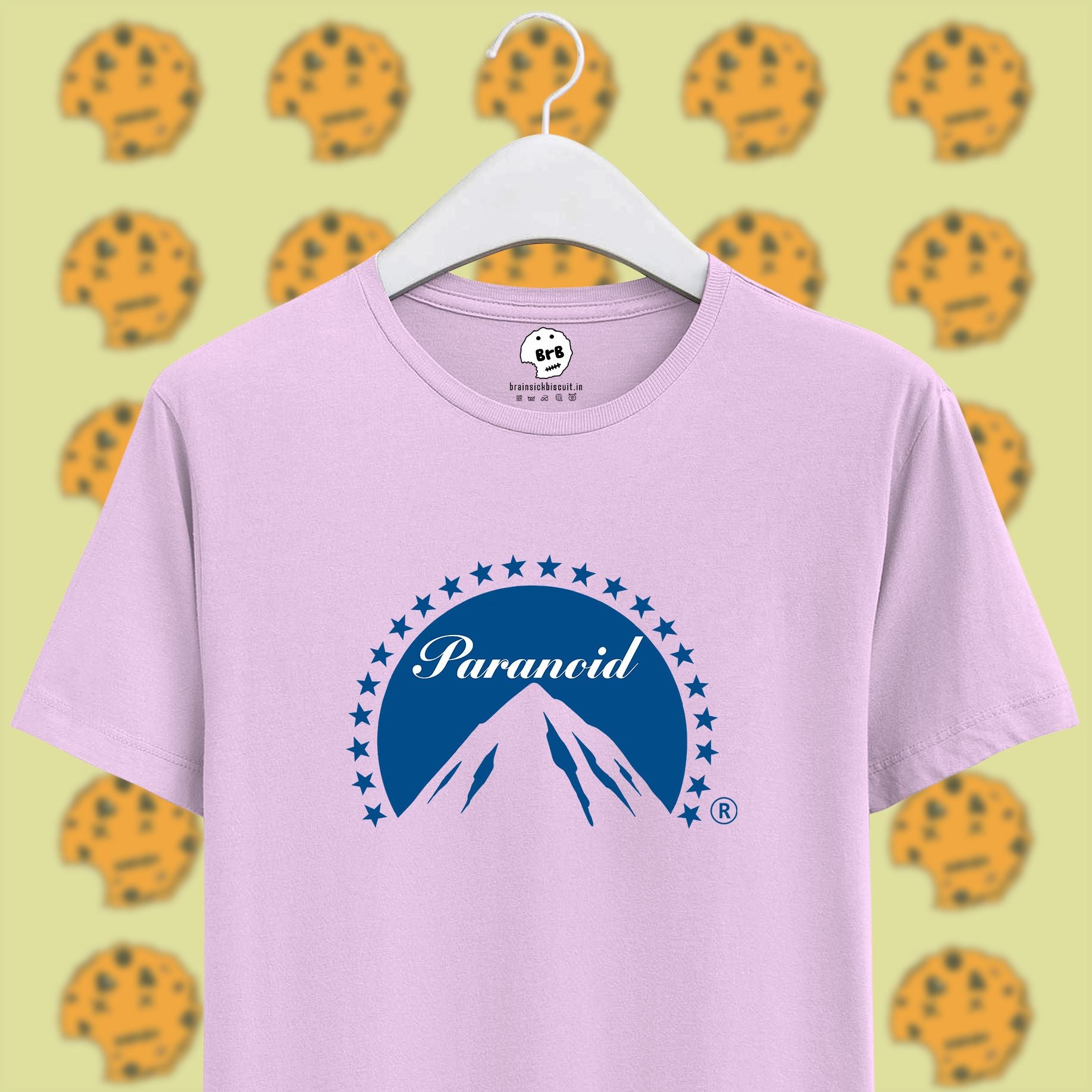 Baby pink unisex half sleeves t-shirt paranoid, paramount pictures hollywood