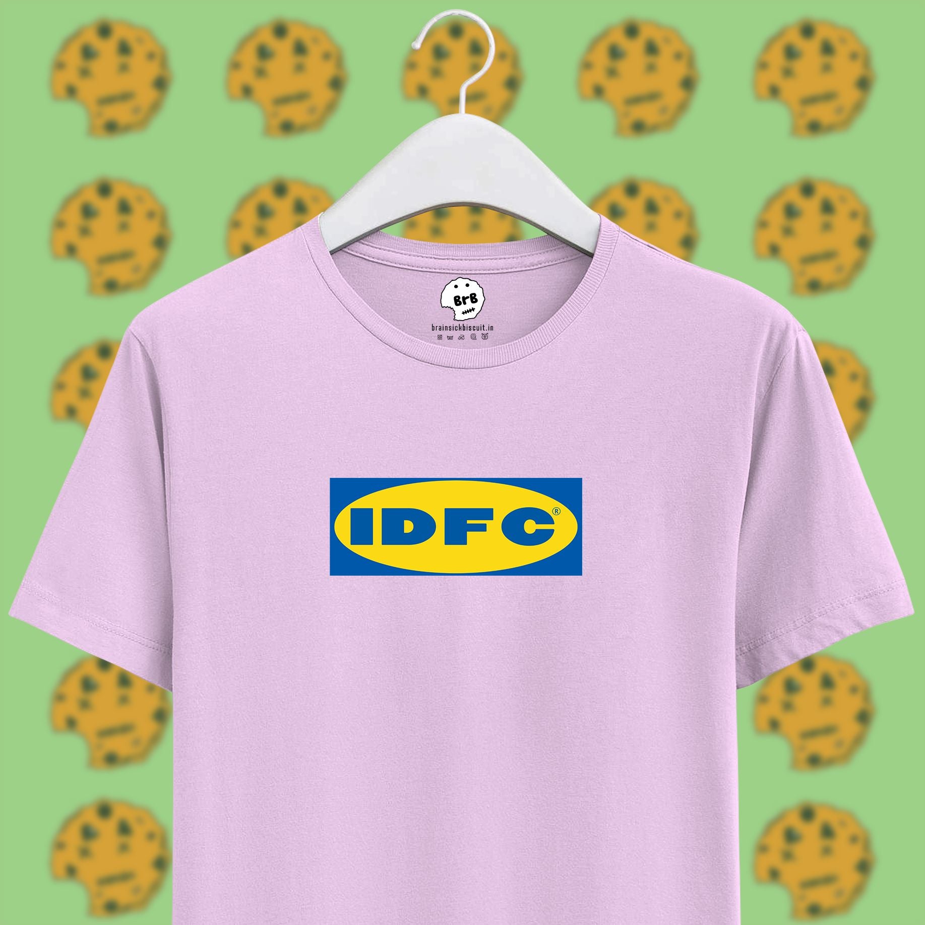 pink idfc ikea company logo funny on unisex half sleeve t-shirt